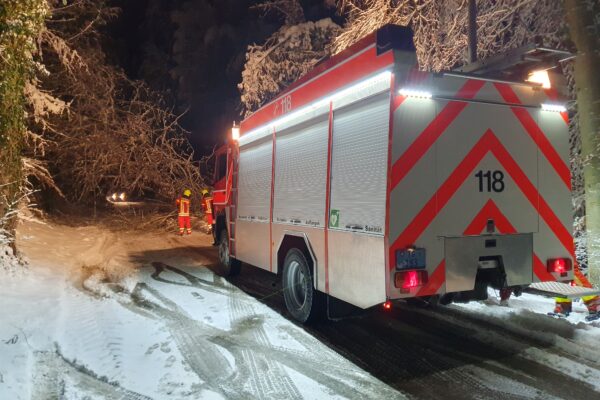 Die Feuerwehr hart gefordert